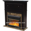 good artistic brown oak wooden cheap fireplace mantel